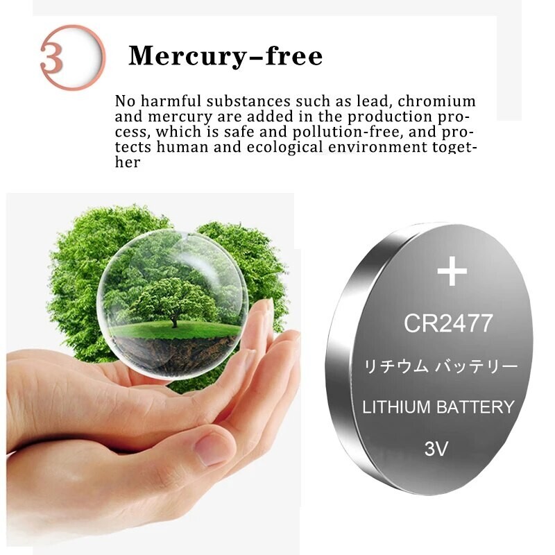 CR2477 3V Lithium Batteries Battery for Tile Pro Bluetooth Tracker