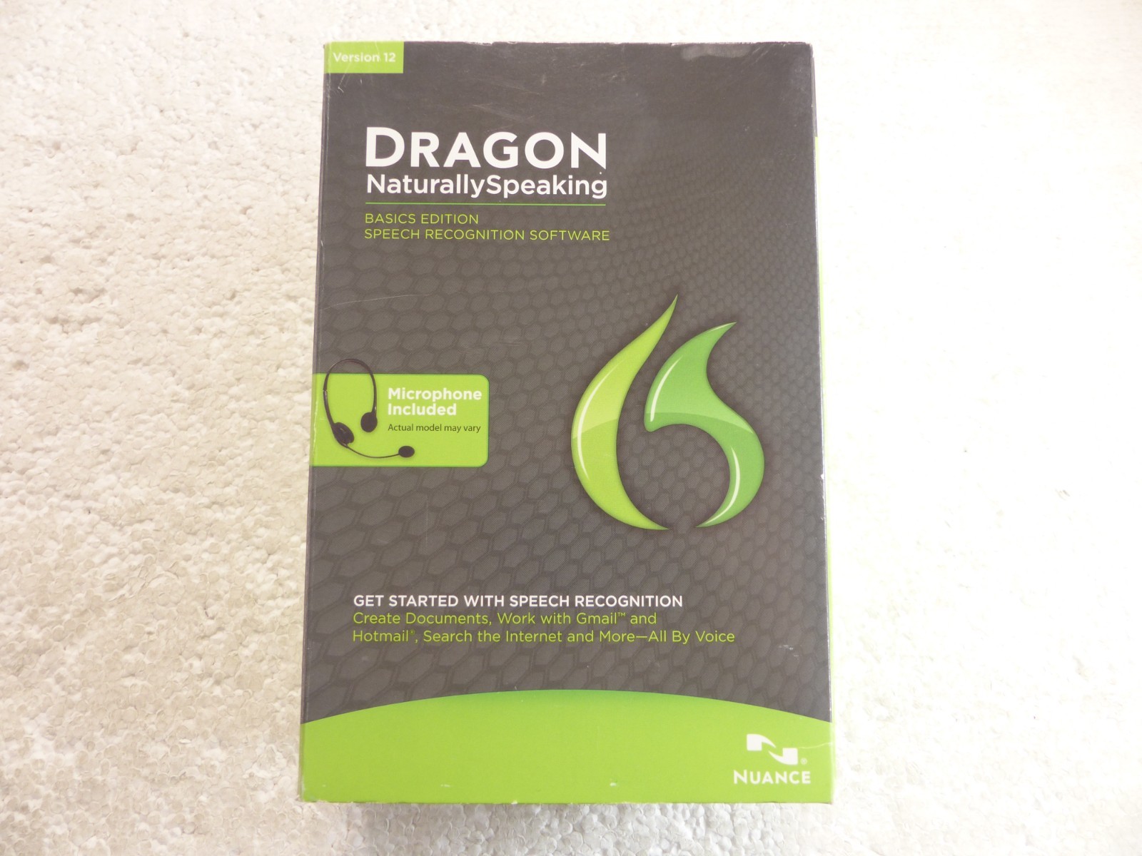 Nuance: Dragon Naturally Speaking - Basics Edition - Version 12 (DVD 1-Disc) NEW