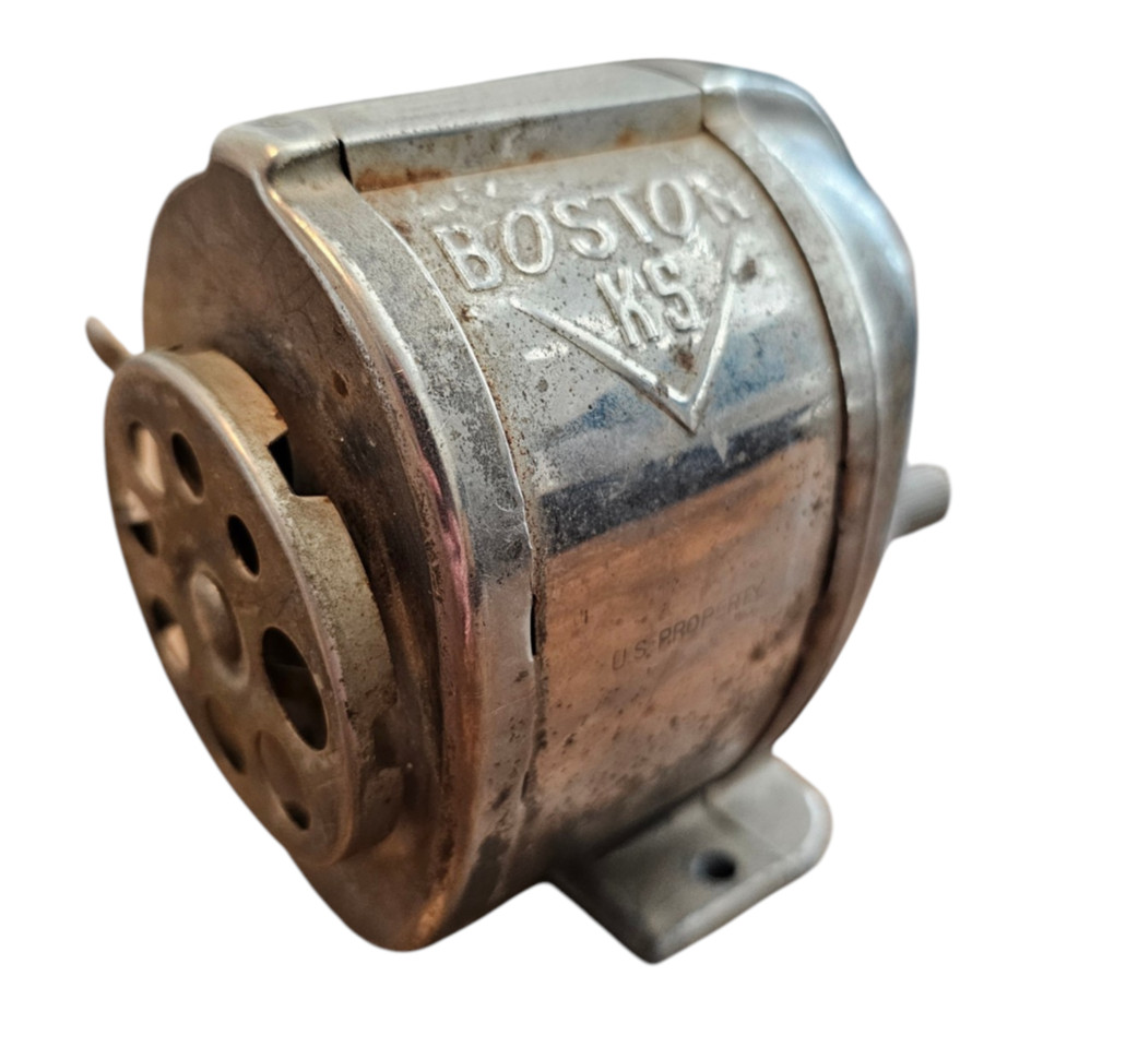 Boston KS Vintage Manual Hand Crank 8-Hole Pencil Sharpener Wall or Table Mount