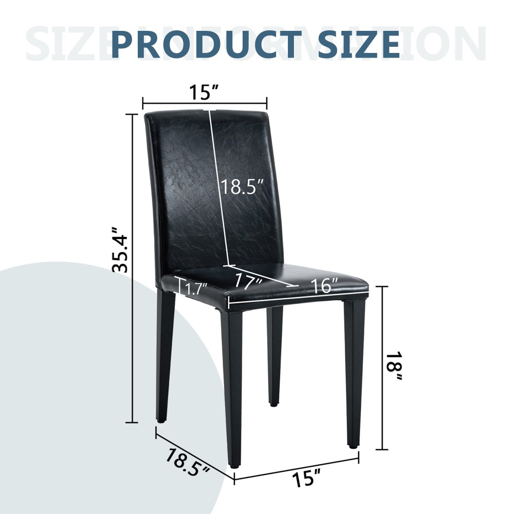 PU Dining Chairs, Simple Versatile & Comfortable Set