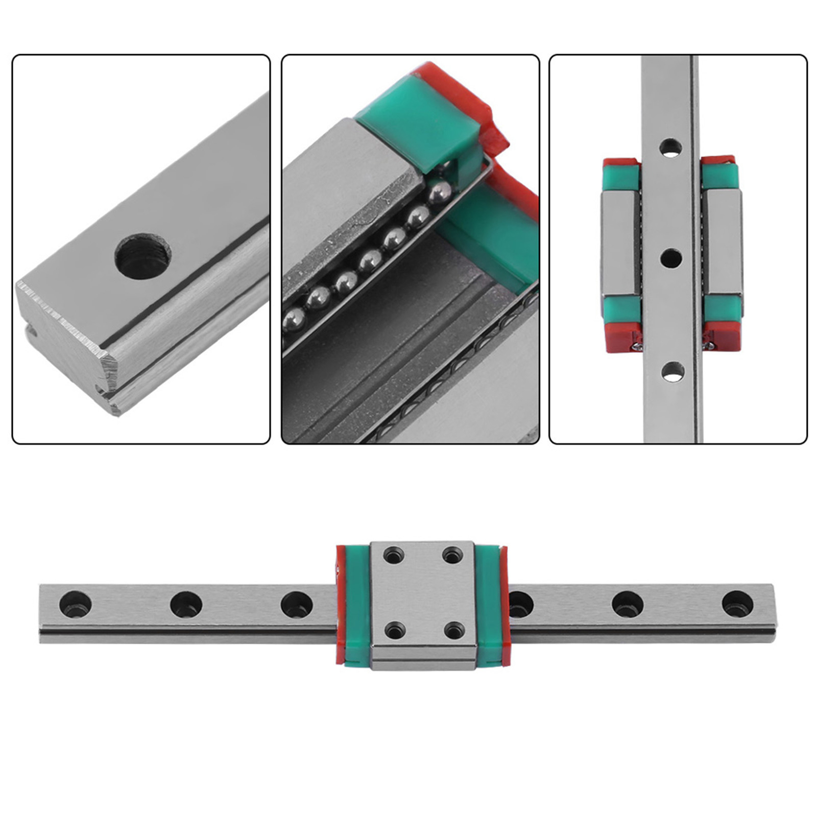 100mm Portable High Precision Miniature Linear Sliding Rail With Slide Block