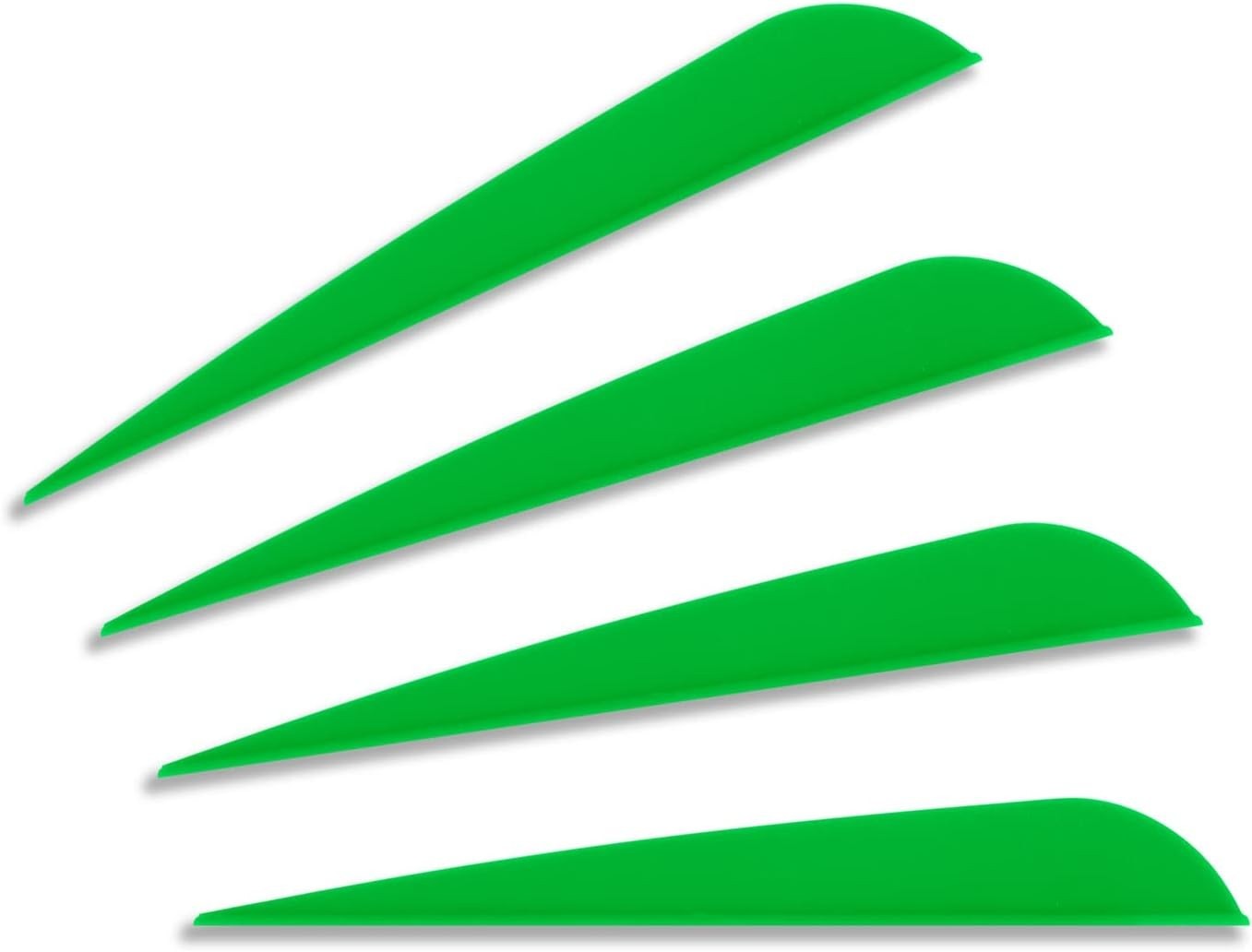 Streamlined Archery Vanes 4 Inch - 50-Pack for Enhanced Arrow Performance