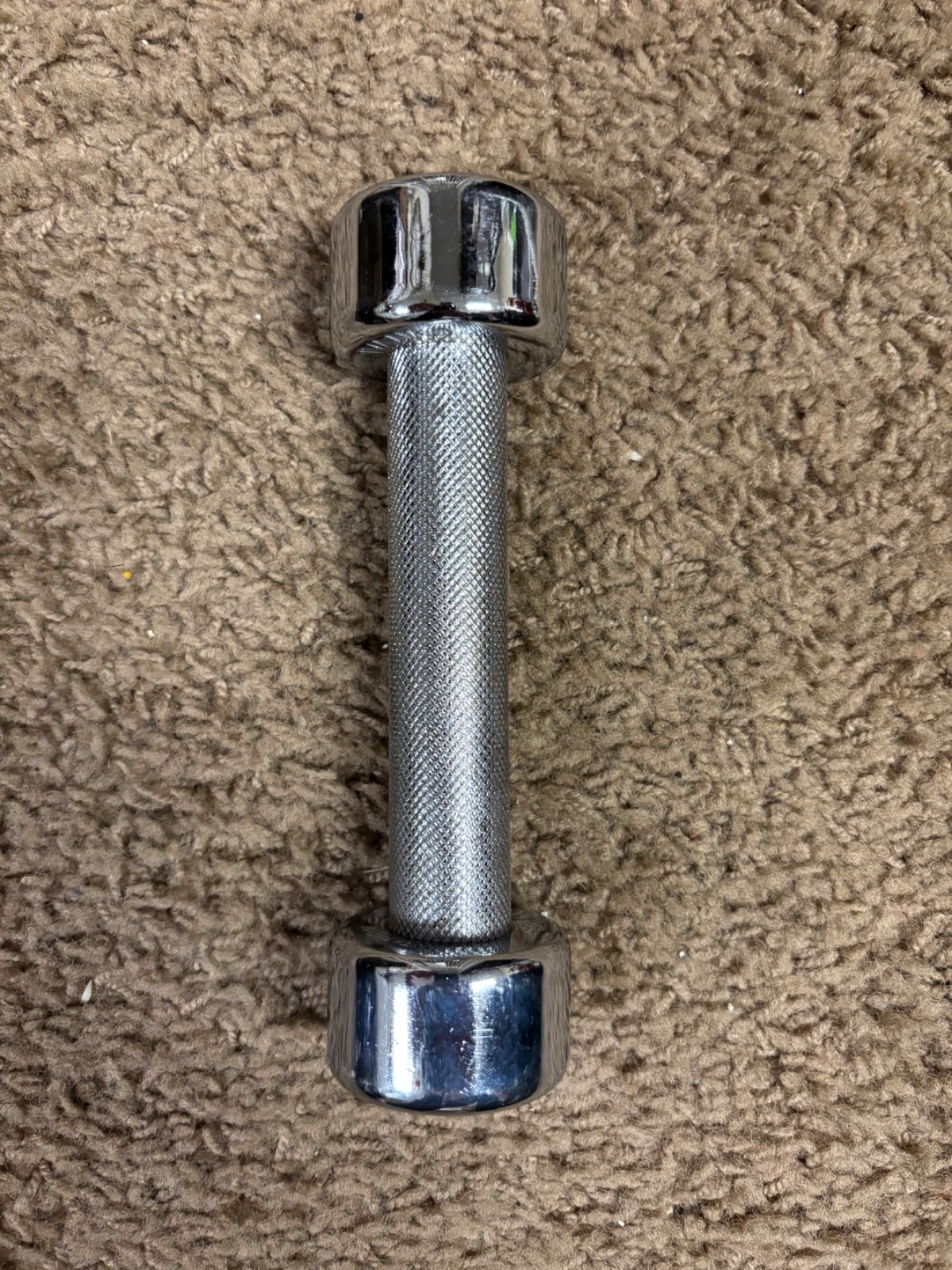 Vintage Single Chrome IVANKO 1 x  3 lb Bun dumbbell weights weight plates