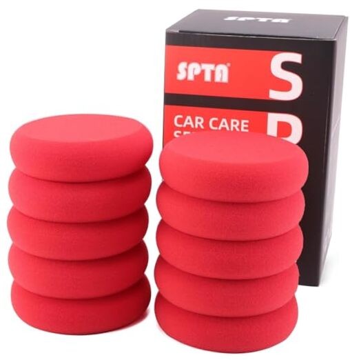 Foam Applicator Pads,  4 Inch Round Shape Side 10pcs Foam Applicator Pads 2