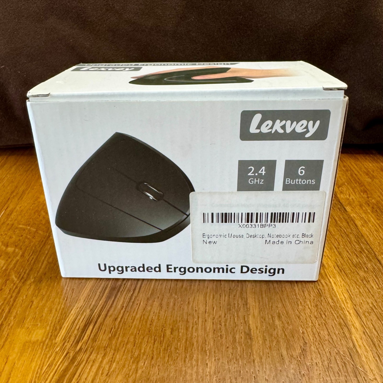LEVKEY Wireless Ergonomic Mouse 2.4GHz Vertical Mouse Rechargeable Black NEW Box