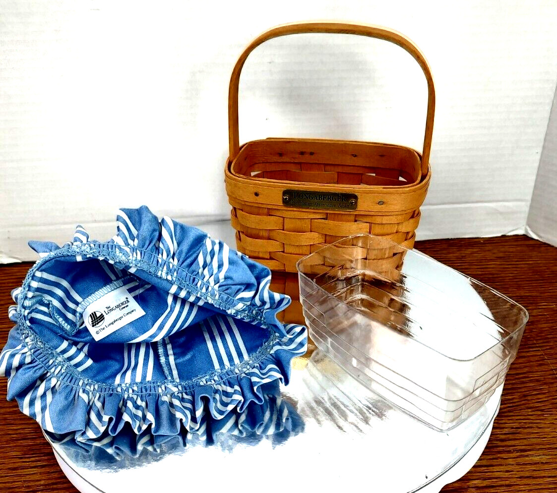 Longaberger 1988 Hostess Appreciation Combo Liner & Plastic Protector Basket