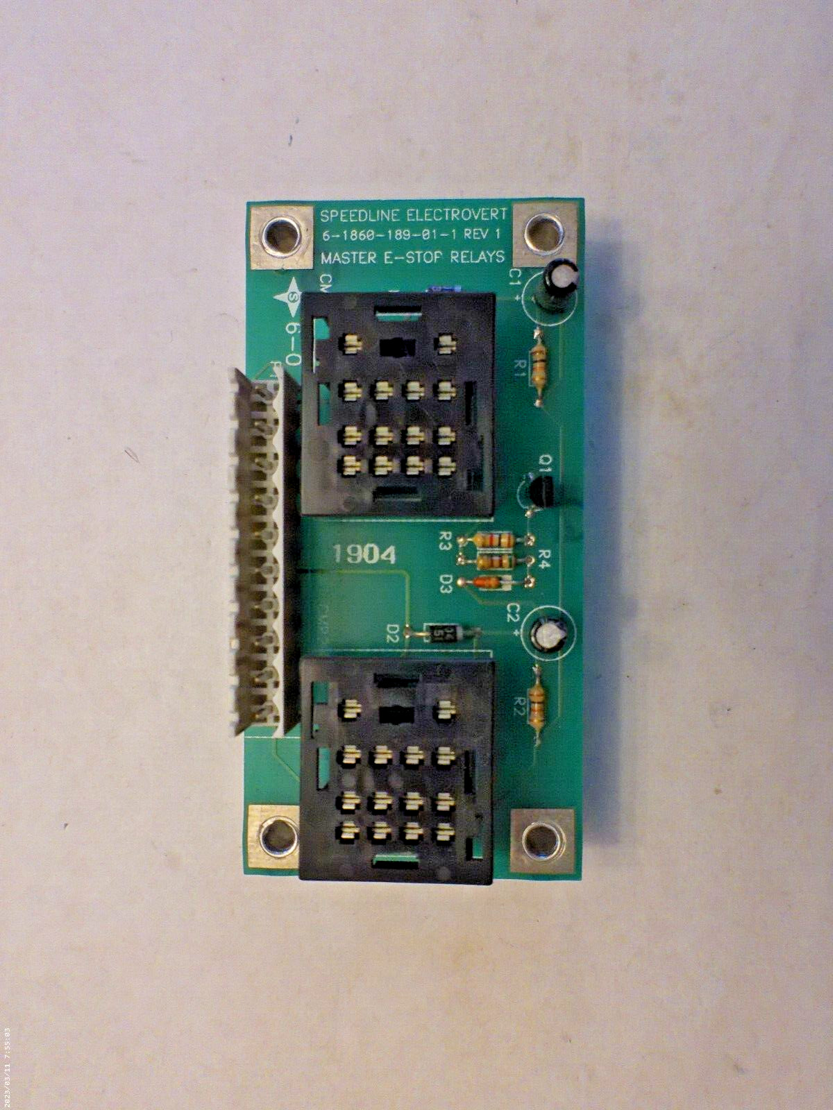 ELECTROVERT 6-1860-189-01-1 MASTER E-STOP RELAY BOARD
