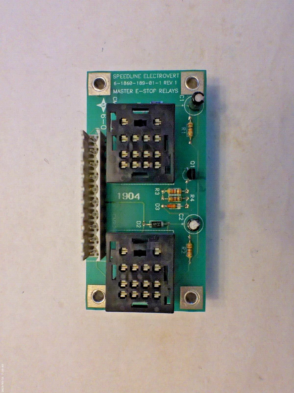 ELECTROVERT 6-1860-189-01-1 MASTER E-STOP RELAY BOARD