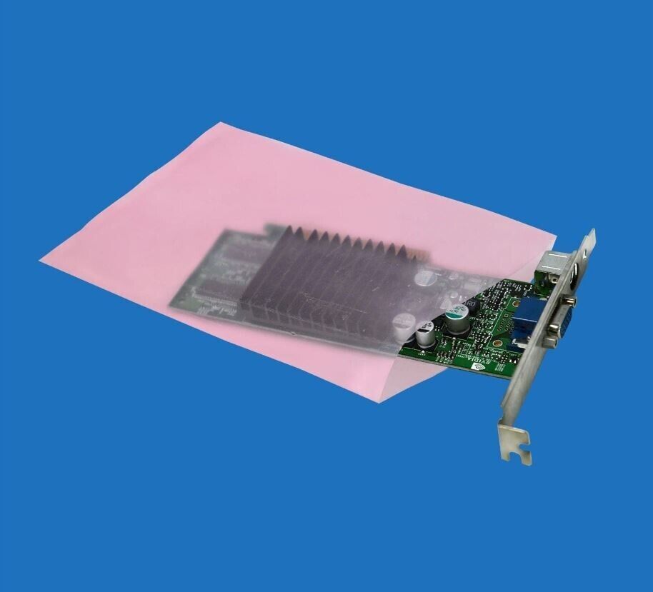 100x Anti-static Bags 6" x 12" Large Pink Poly Bag Open Ended 4 Mil THICKNESS