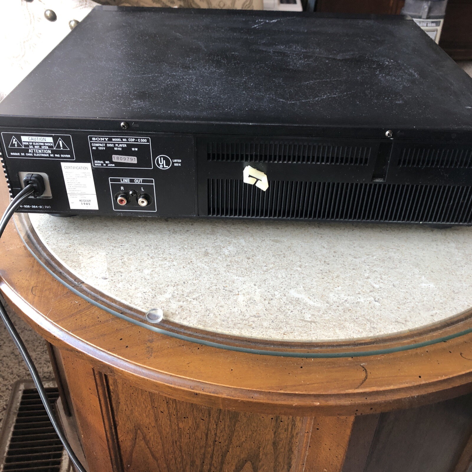Sony CD 5 Disc CDP-C500 CD Player. Tested-Works