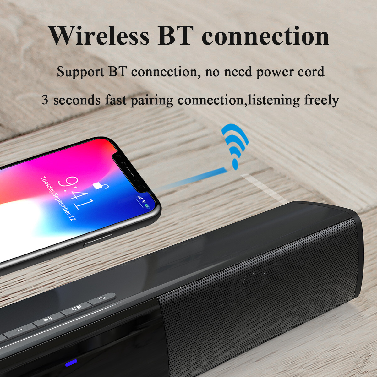BS-28A Home Theater Audio 10W Sound Bar Bluetooth Speaker Long Stereo TF/AUX/FM