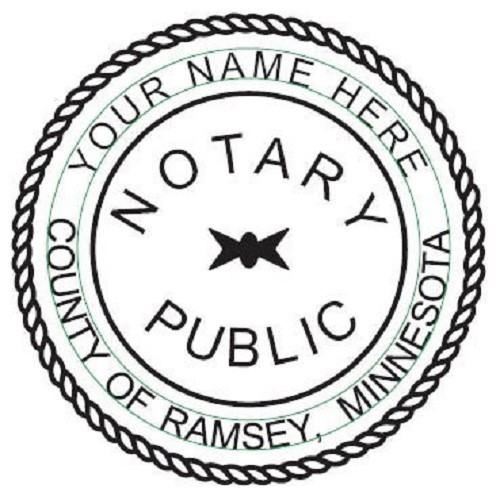 State of Minnesota  | Custom Round Self-Inking Notary Public Stamp Ideal 400R