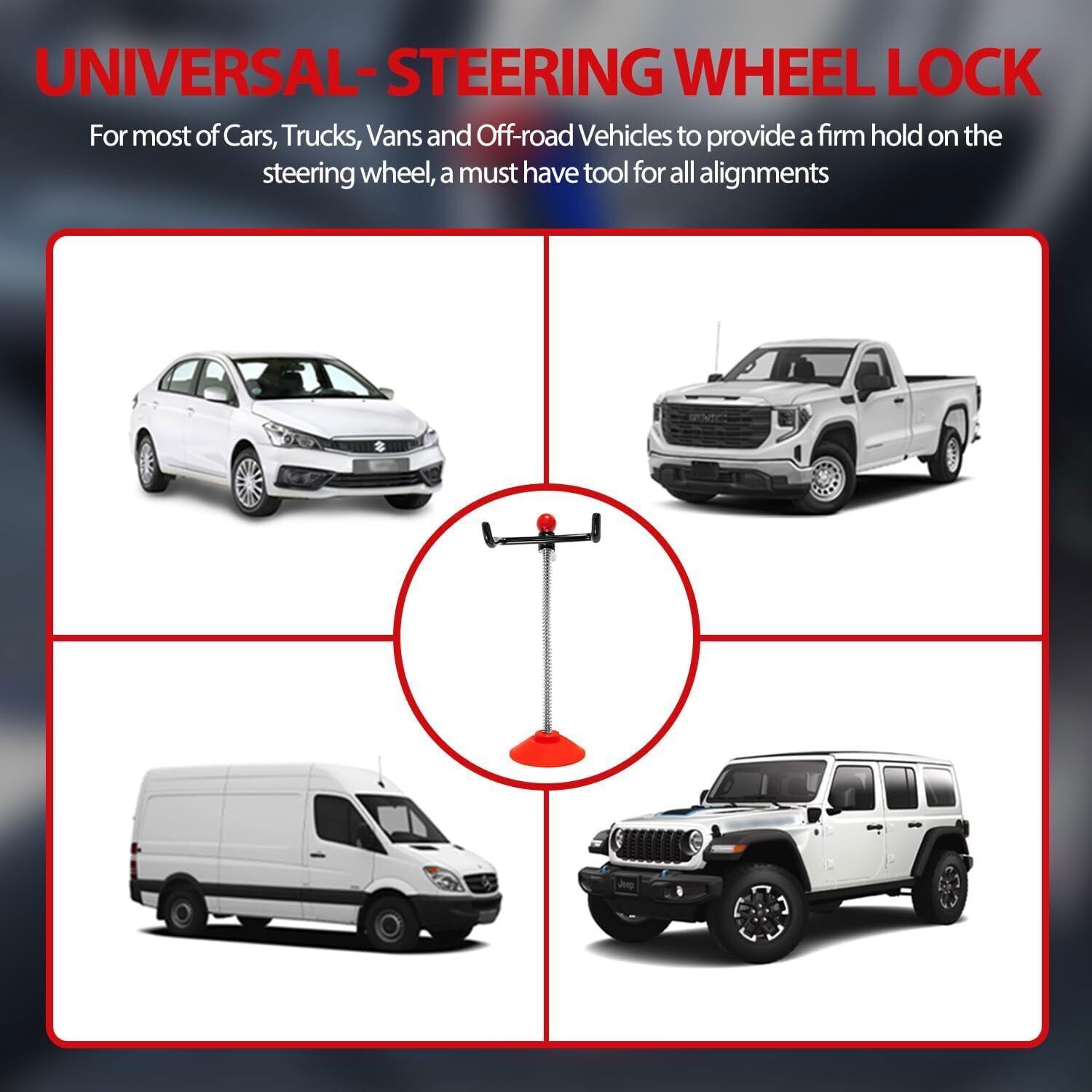14-inch Car Alignment Rack Steering Wheel Leveling Holder Stand Alignment Tool