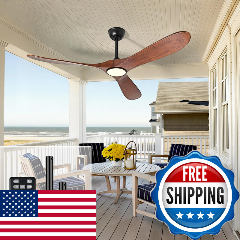 Mosanfan Ceiling Fans Lights And Remote 60 Outdoor Ceiling Fan 6 Speed