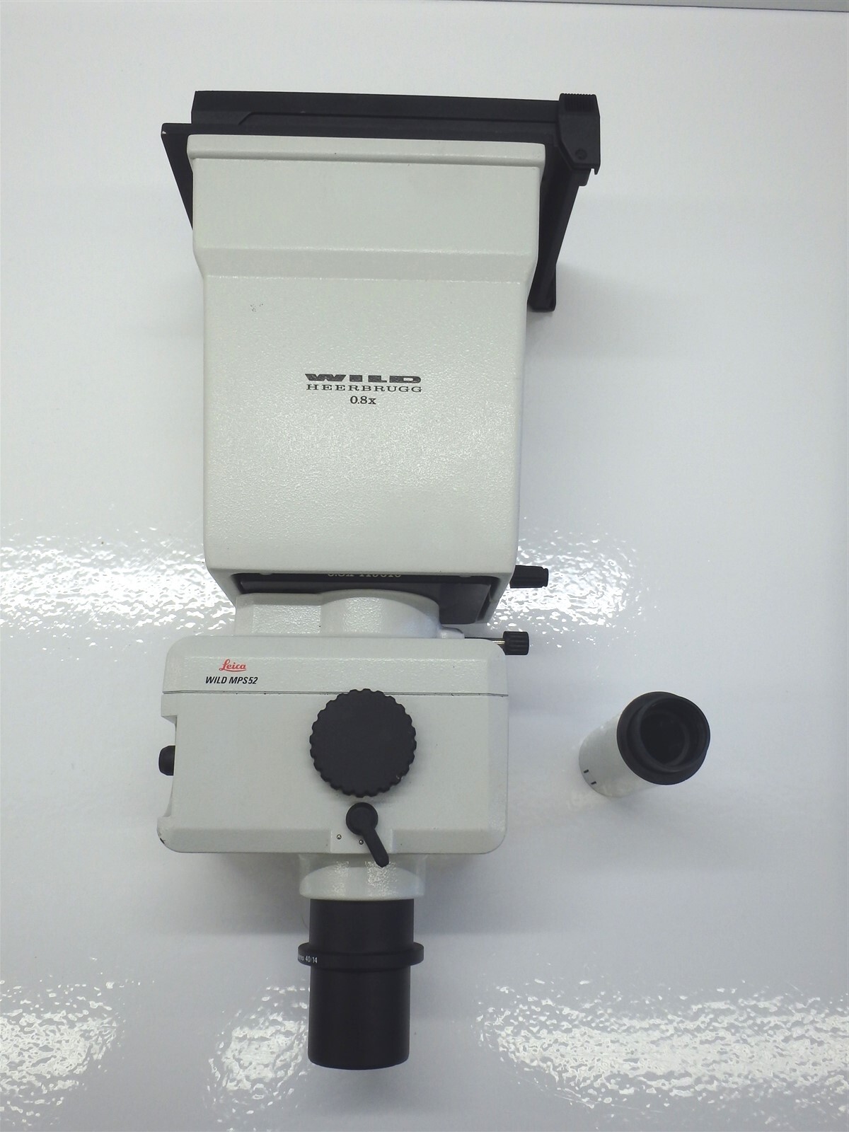 Wild Heerbrugg 0.8x Polaroid Microscope Camera w/ Wild MPS52 Viewfinder