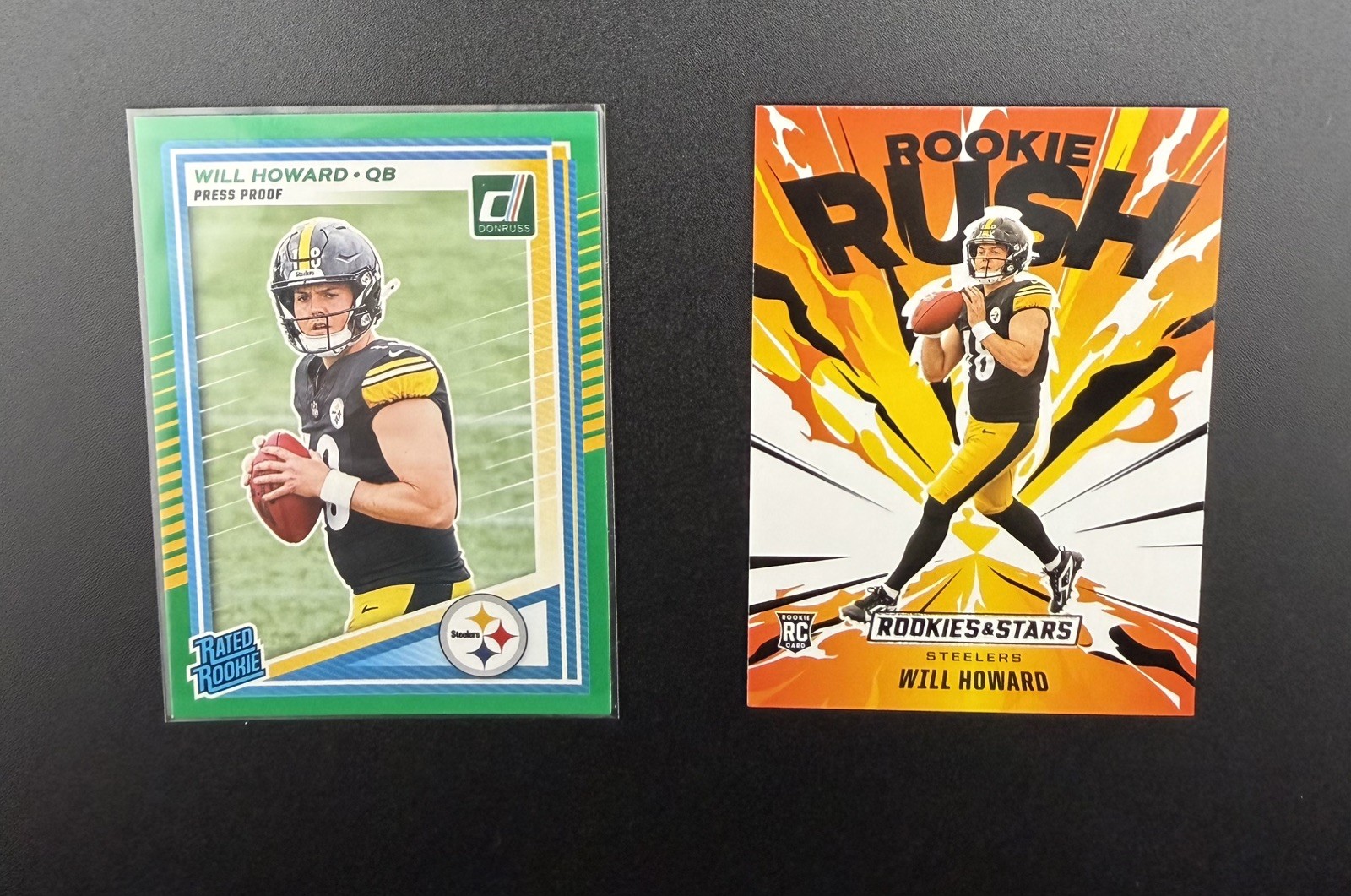 Will Howard  - 2025 Panini Donruss Rookie RC Pittsburg Steelers (2) card lot