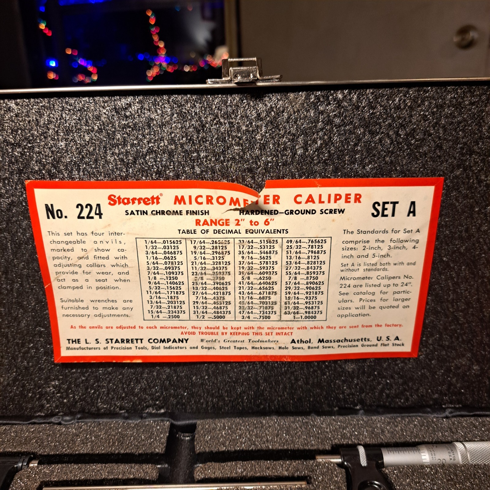 START 224A-FL 2"-6" Micrometer