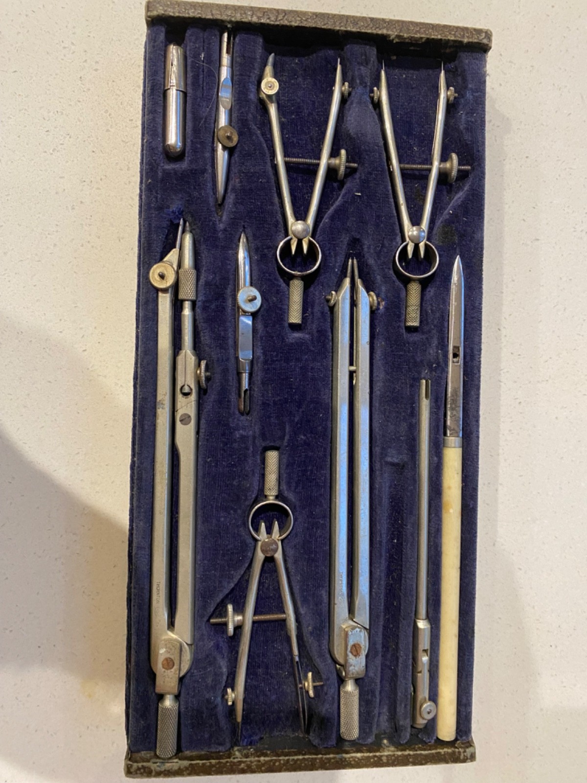 Antique Technical Drawing Set for Engineers, Architects Cartographers In Case