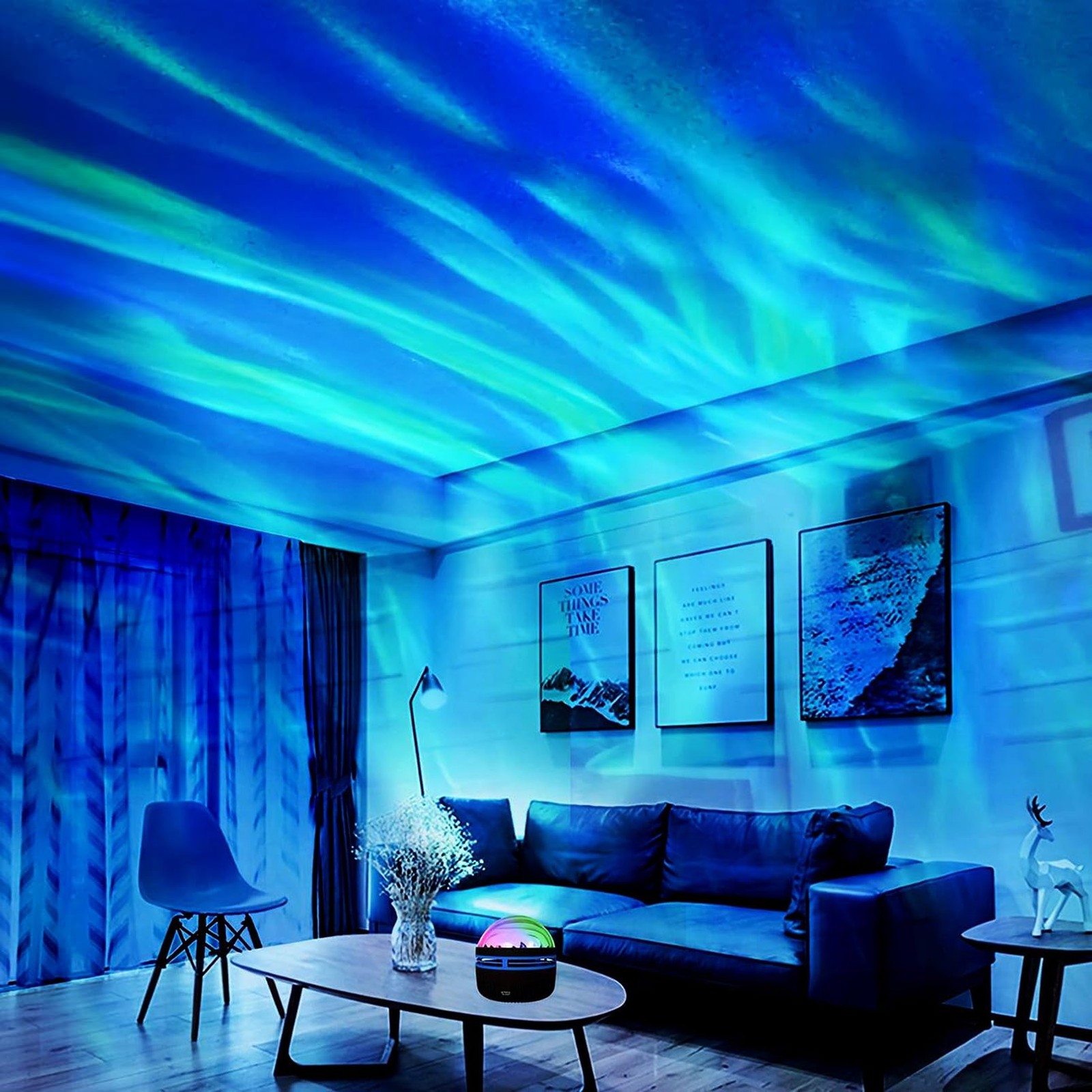 Ocean Wave Projector, Light Projector with Remote Control, Night Black