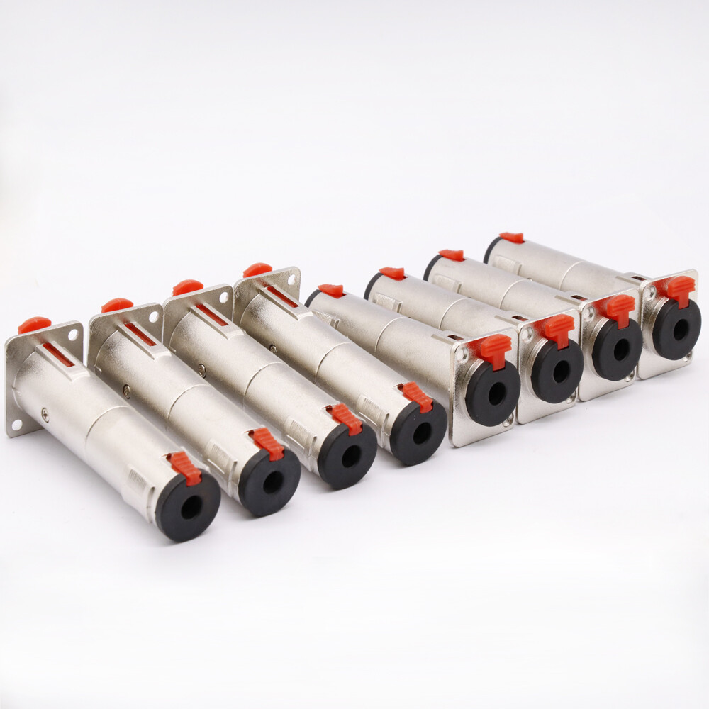 8x 1/4 TRS to TRS Female Audio Feed Thru Connector for D panel mounting