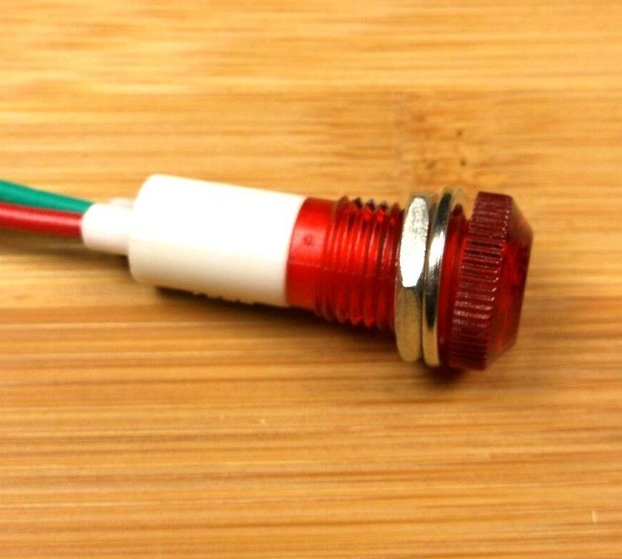 4 BBT 12 VDC Waterproof Red LED Low-Profile Indicator Lights