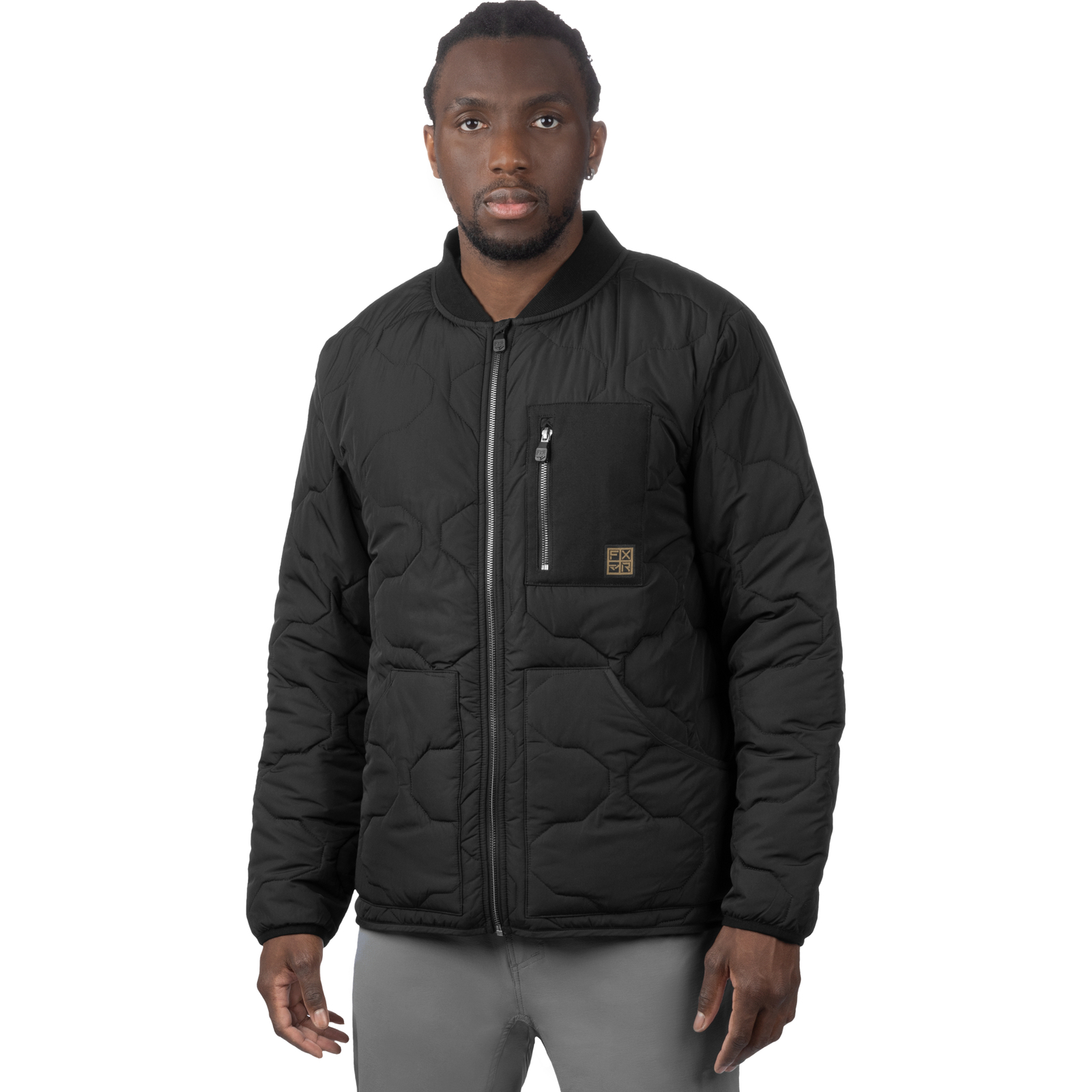 FXR Snowmobile Unisex Rig Quilted Jacket - Black