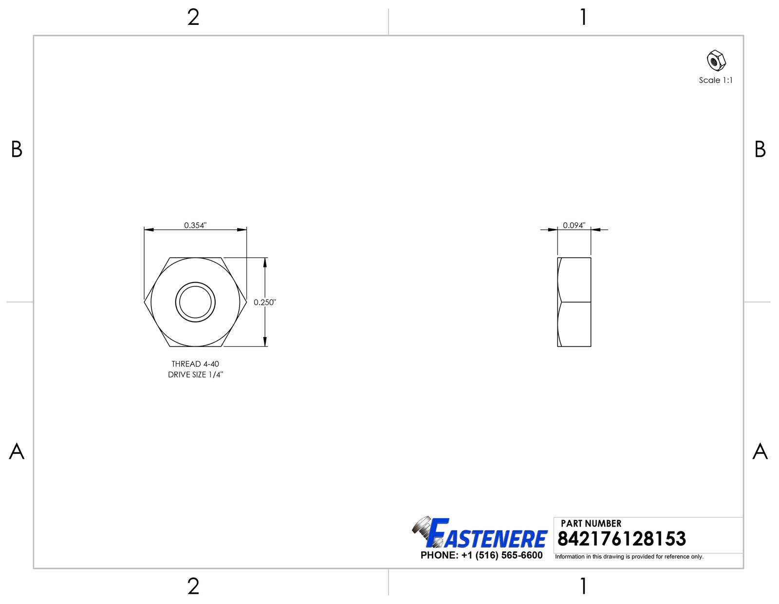 4-40 Machine Screw Hex Nuts Solid Brass Qty 100