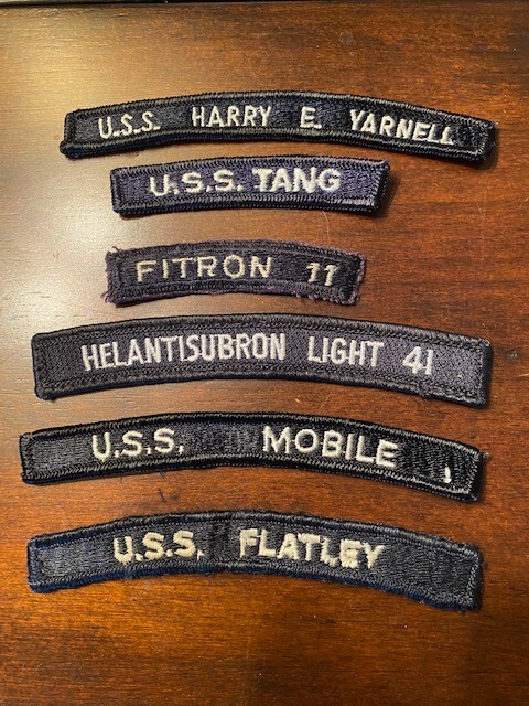 U.S. NAVY - RANK PATCHES & SHIP TAB (LOT 1) - 12 Pieces  ..... X