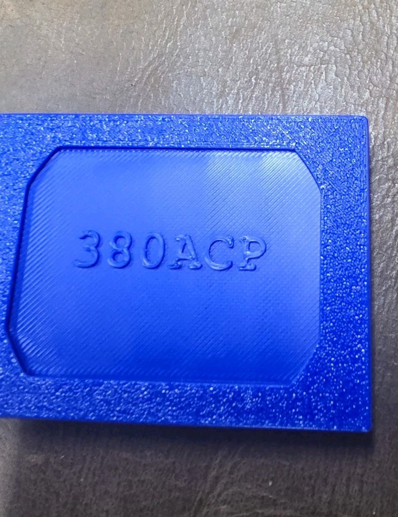 380 ACP Shell Holder For Pocket Carry.  DESIGNED FOR EDC Holds 12 Shells BLUE