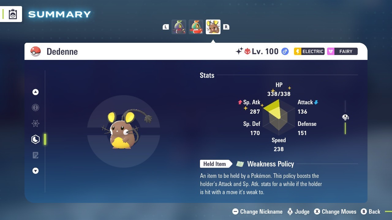 Pokémon Legends: Z-A Shiny Dedenne 6iv ✨Max EV✨ALPHA