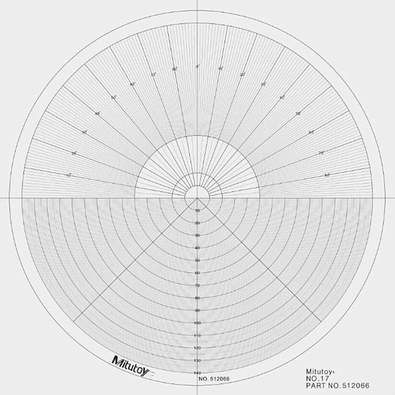 Optical Comparator Chart Fit Profile Projector Overlay Chart For Mitutoy 512068