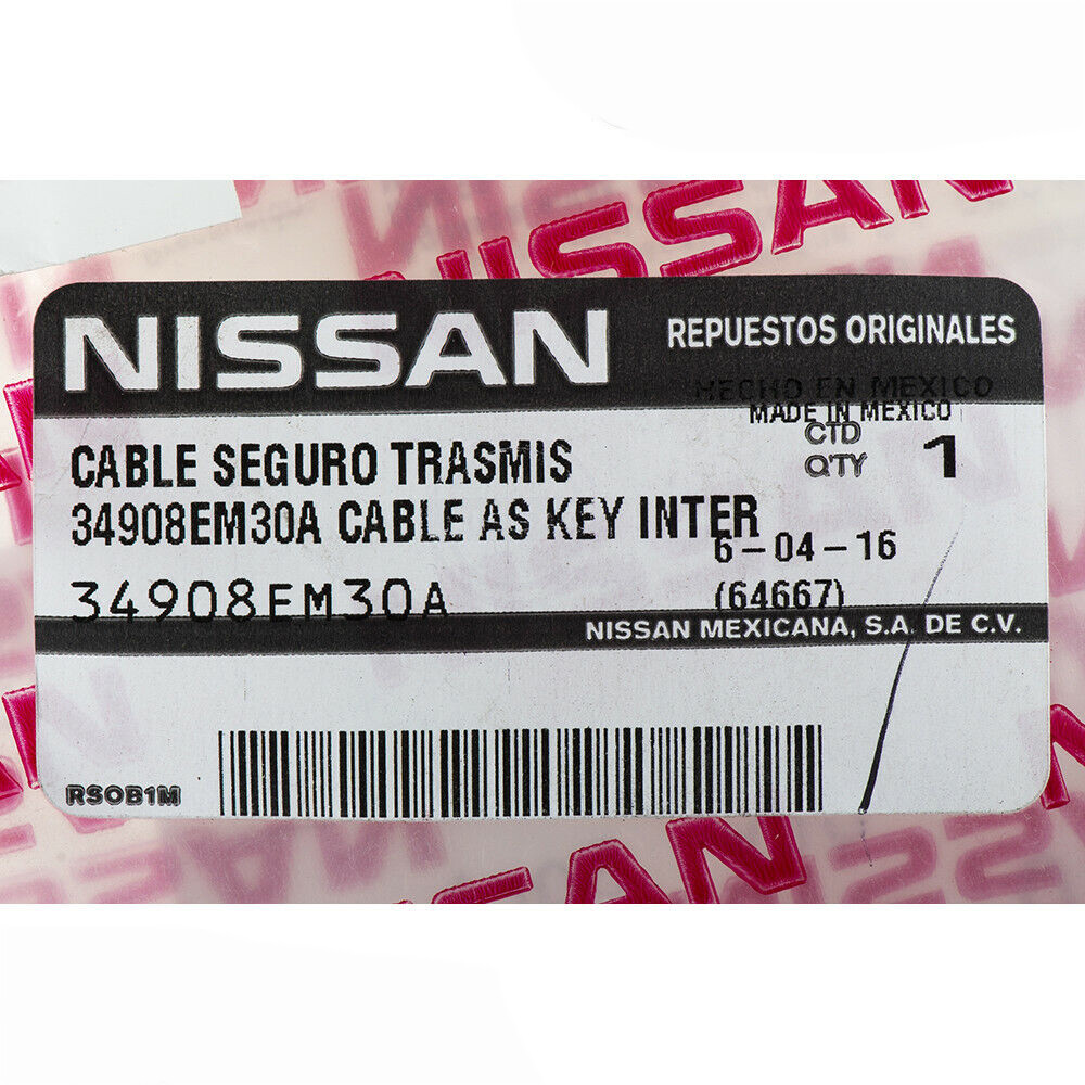 2007-2012 Nissan Versa Shift Interlock Cable Replacement Genuine OEM Brand New
