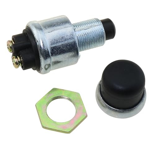 Engine Start Push Button Switch, 4Pcs 12V 50A Momentary Starter Switch for Car