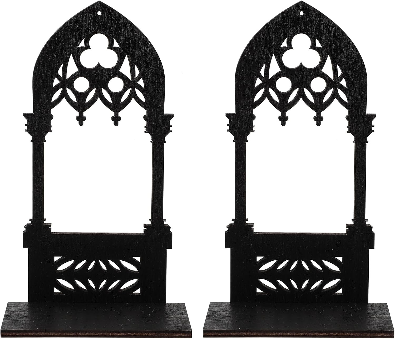 Gothic Candle Holder Decorative Arch Style Candle Stand Tabletop Vintage Pillar