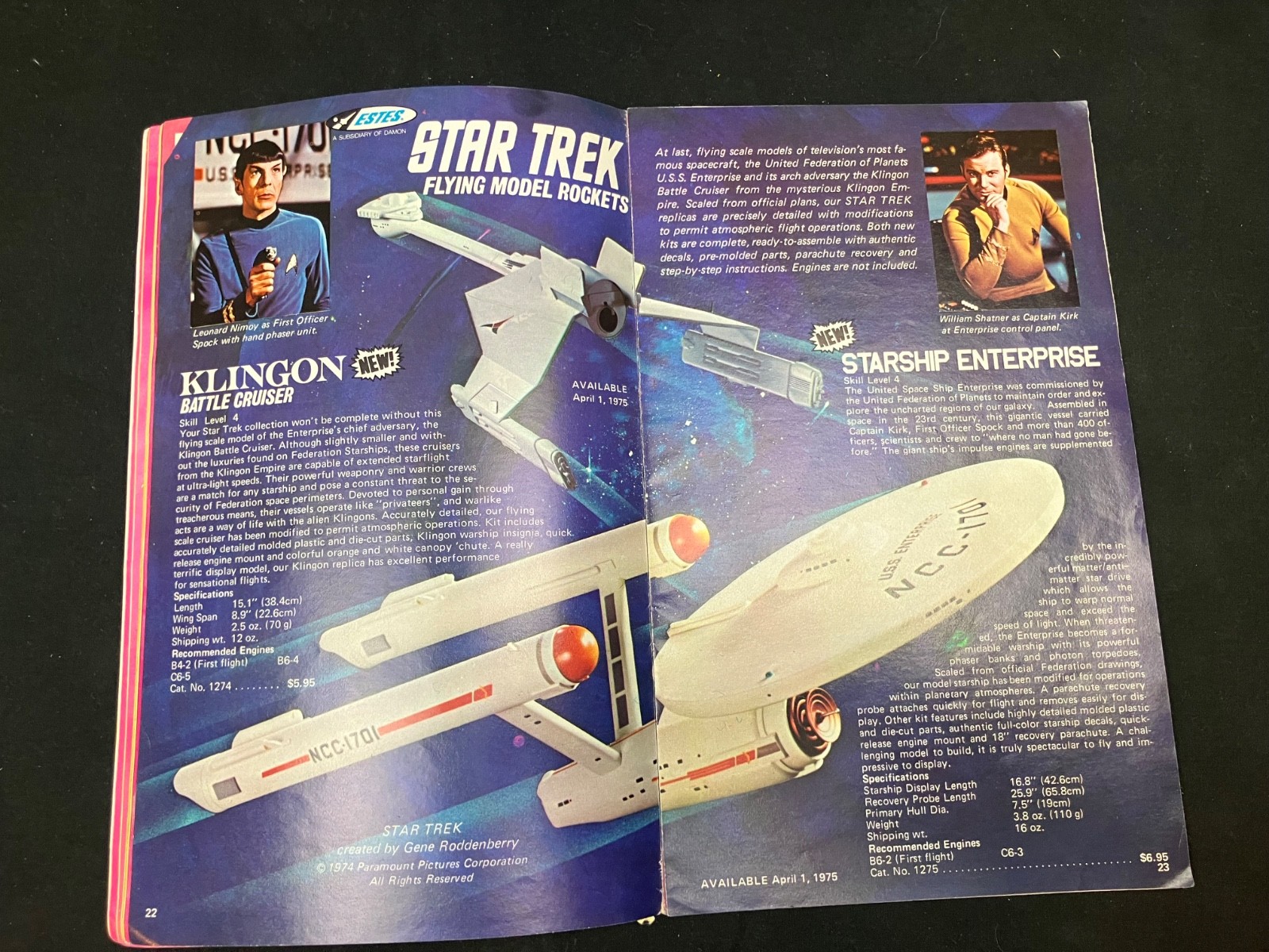 Estes 1975 Model Rocket Catalog - Extremely Rare
