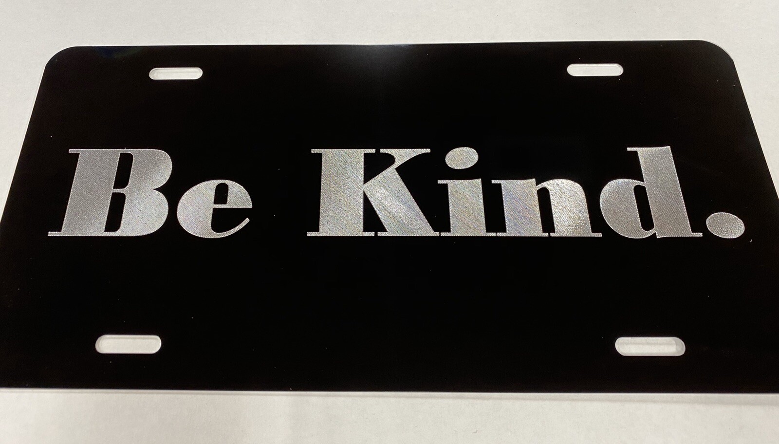 Engraved License Plate Vanity Tag Custom Etched Be Kind Great Gift