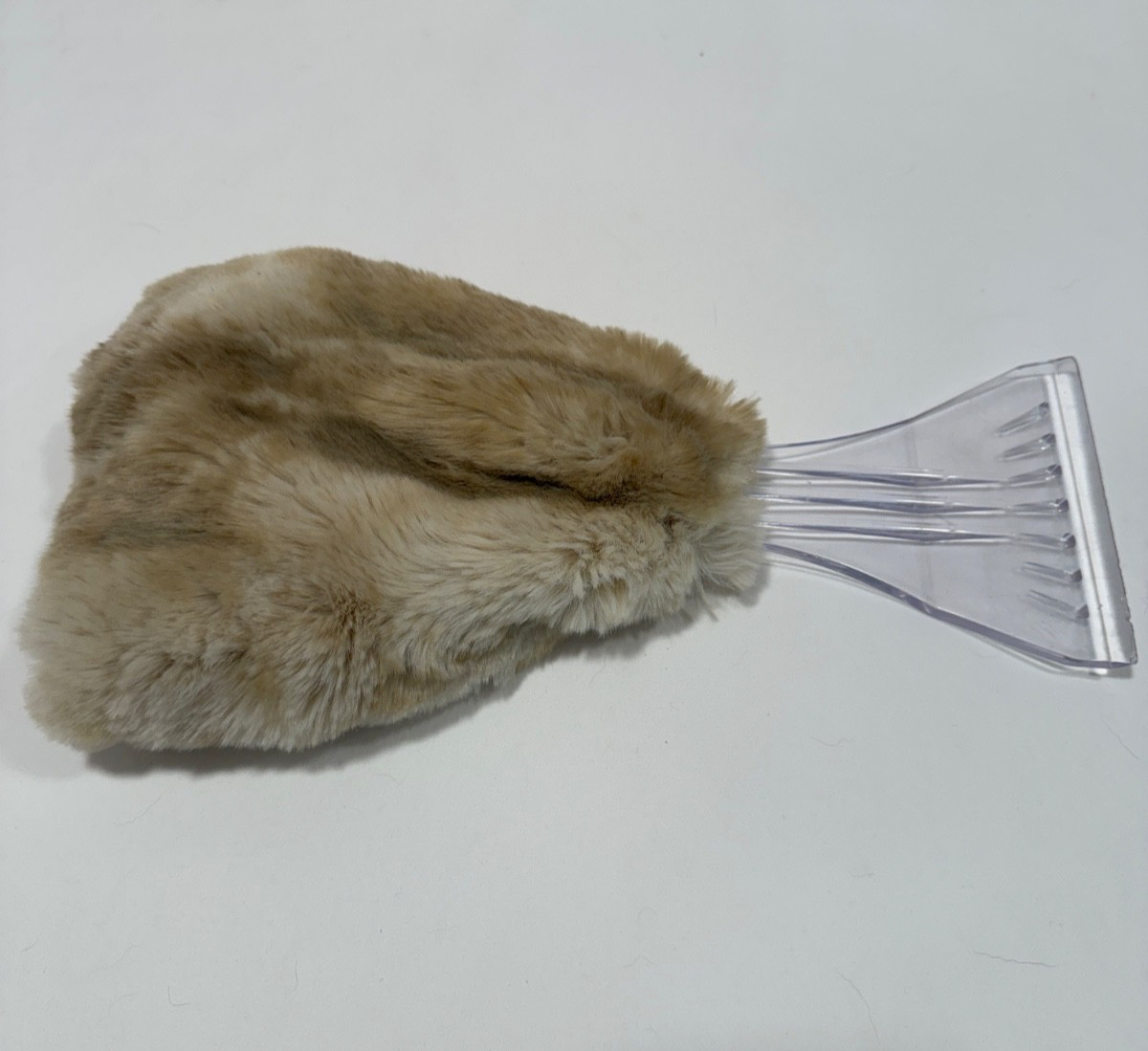 Ice Scraper with Faux Fur Hand Protection by Fabulous Furs