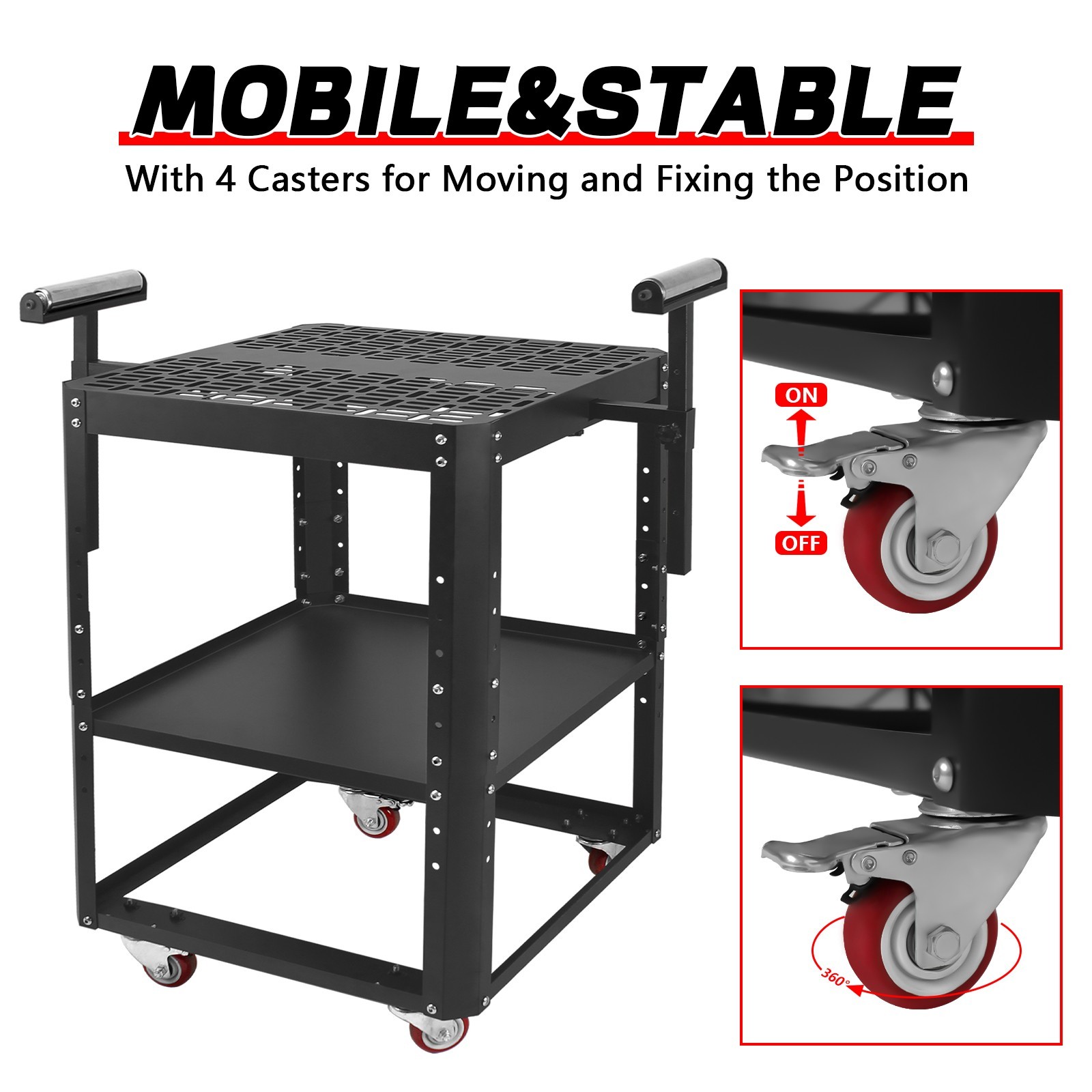 Height Adjustable Planer Stand with Wheels,Miter Saw Tool Stand With Rollers