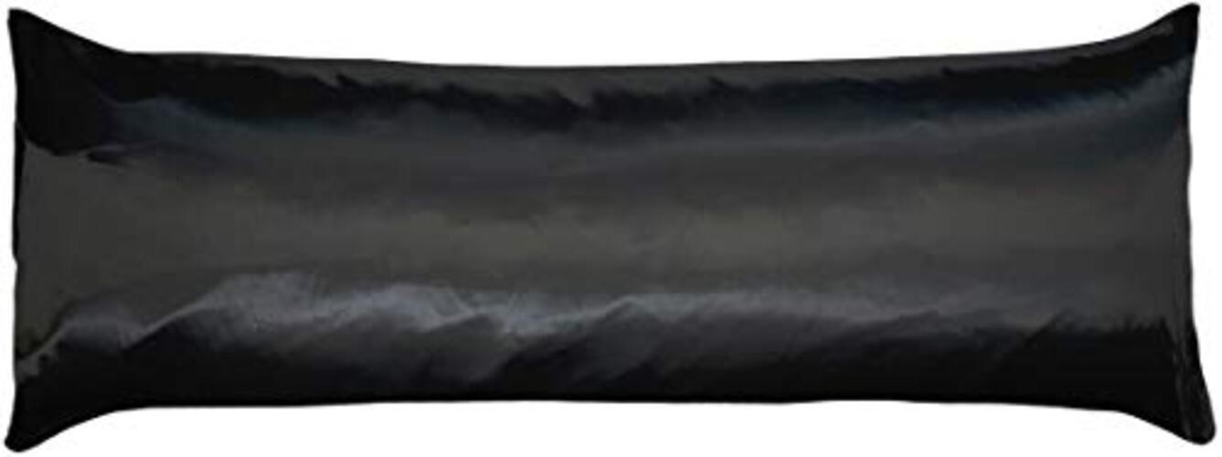 Soft Satin Body Pillowcase, 21 x 54 Black