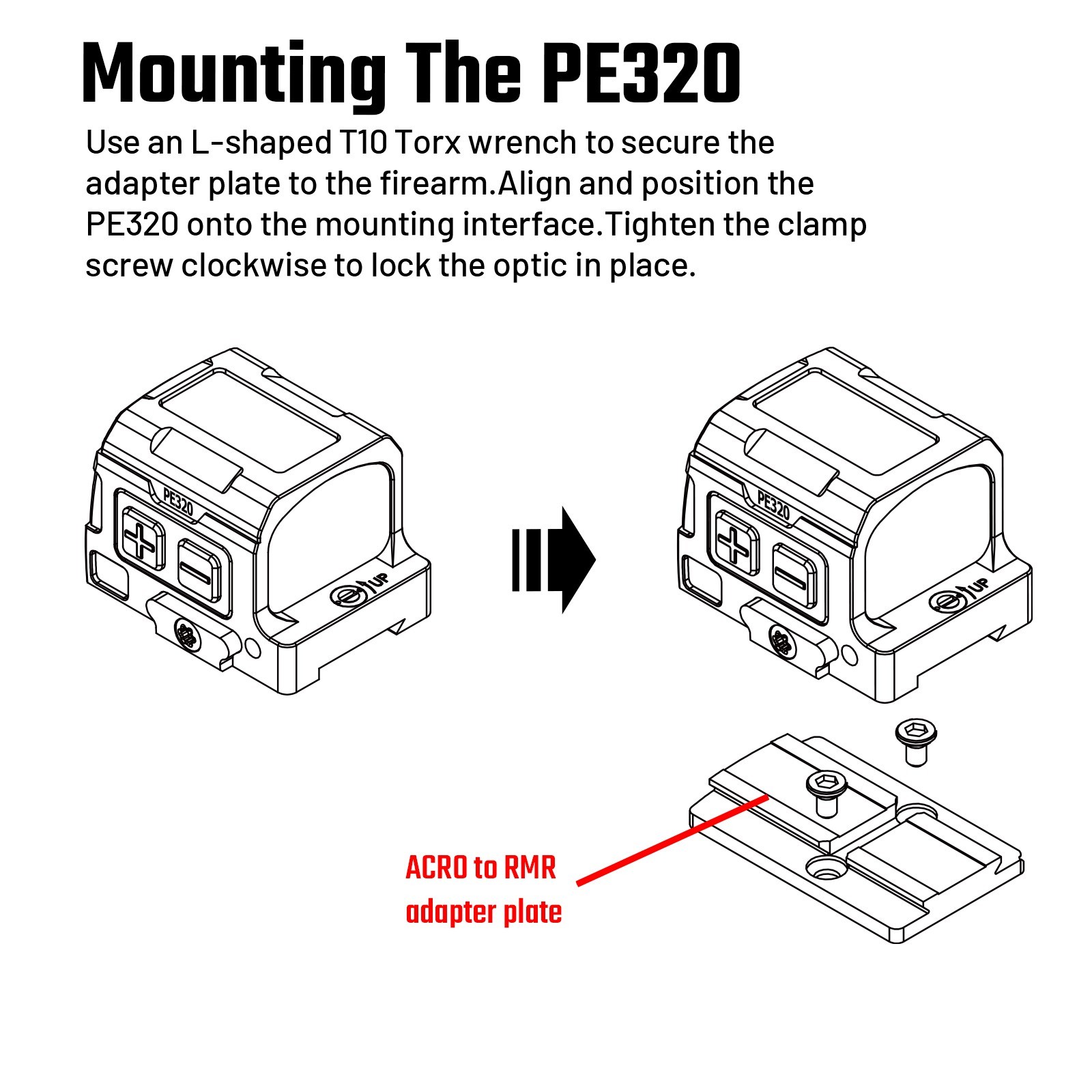 AIMWIN PE320 Enclosed Red Dot Sight with SolarGuard 3 MOA Dot & 36 MOA Circle