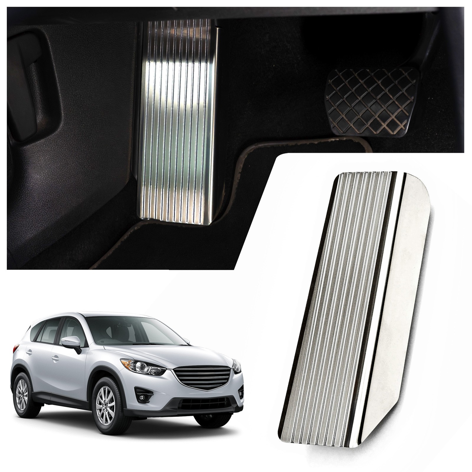 Footrest for Mazda CX-5 I (GH | KE) 2012-2017 Brushed Silver