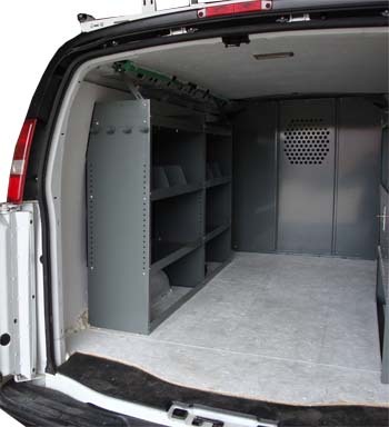 Van Shelving Storage Package Set of 2 Full Size Van GM Savana, Chevy Express NEW
