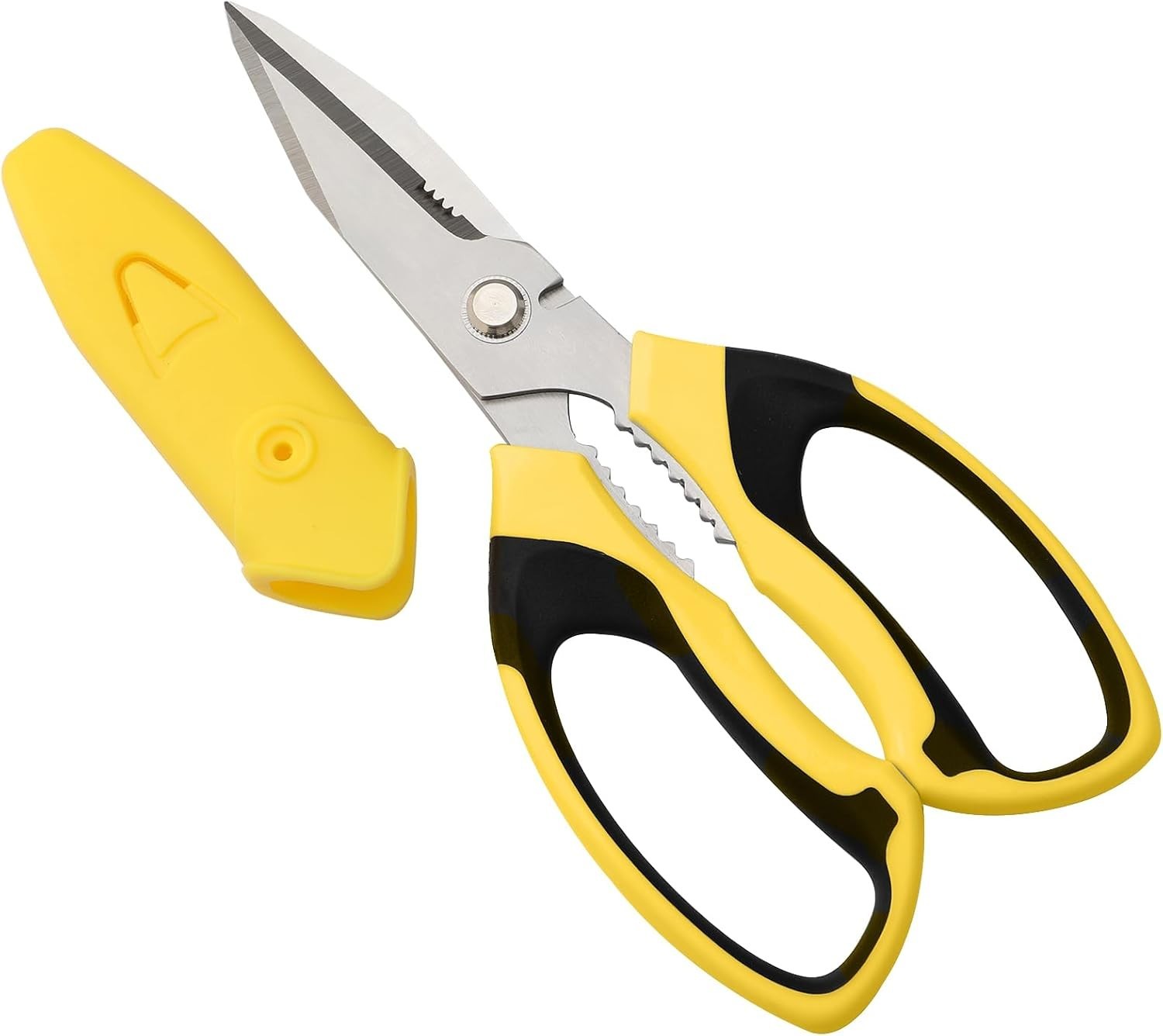 Utility Scissors All Purpose heavy duty 8-Inch Yellow | Comfort Grip