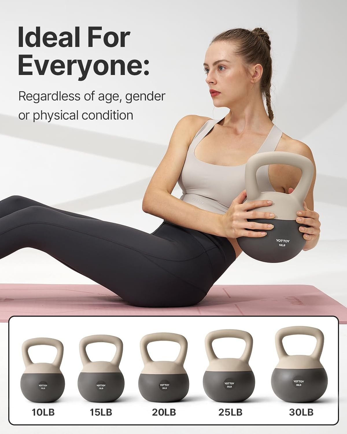 Soft Kettlebell Set for Strength Training Kettlebells& Home Workouts Wide-Handle