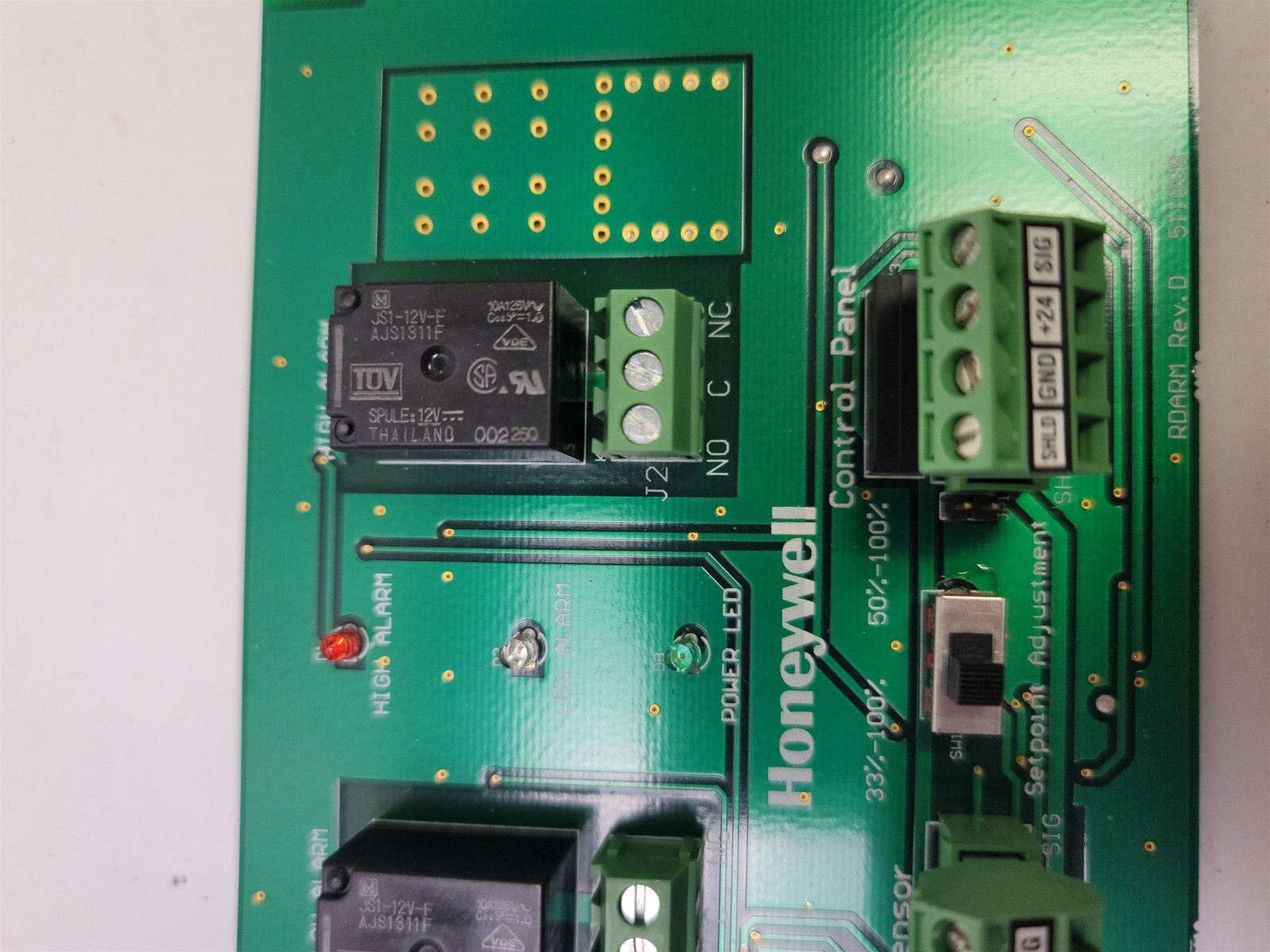 Honeywell 511098 / 511103R100 Refrigerant Panel Board