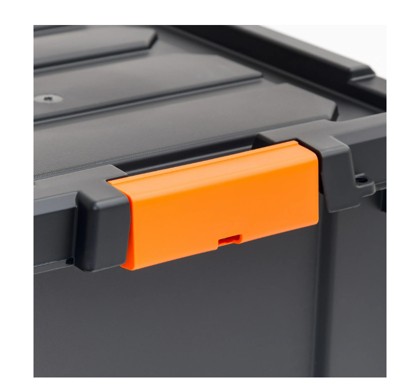 12 Gallon Plastic Storage Bins with Lids Latching Heavy Duty Containers