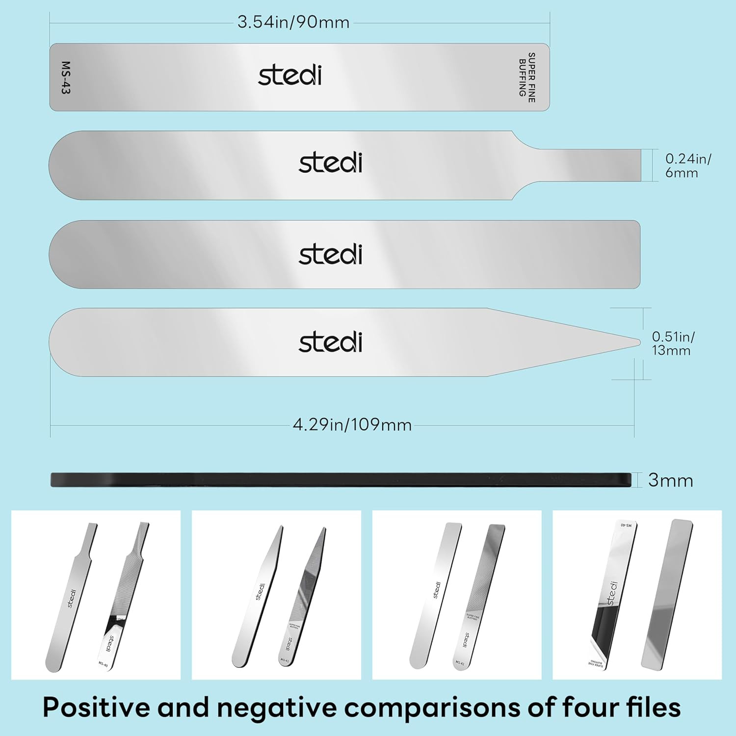 Hobby Model Polishing Tools 4 PCS, Ultimate Precision Files #10000 Grit