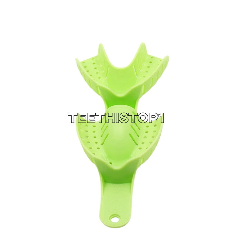 10 Pcs Autoclavable Dental Plastic Impression Trays Central Denture Disposable