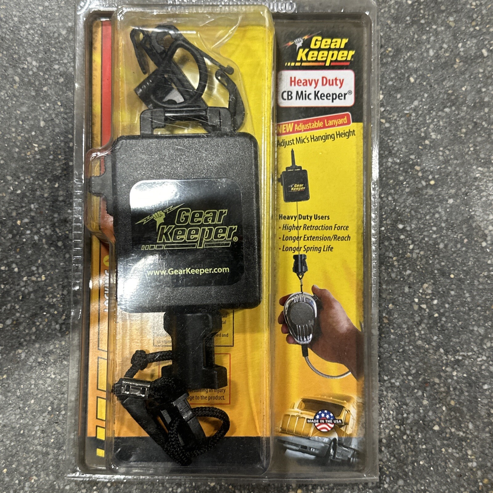 Gear Keeper Heavy Duty Black RT3-4112 42" Retractable CB Radio Microphone Hanger