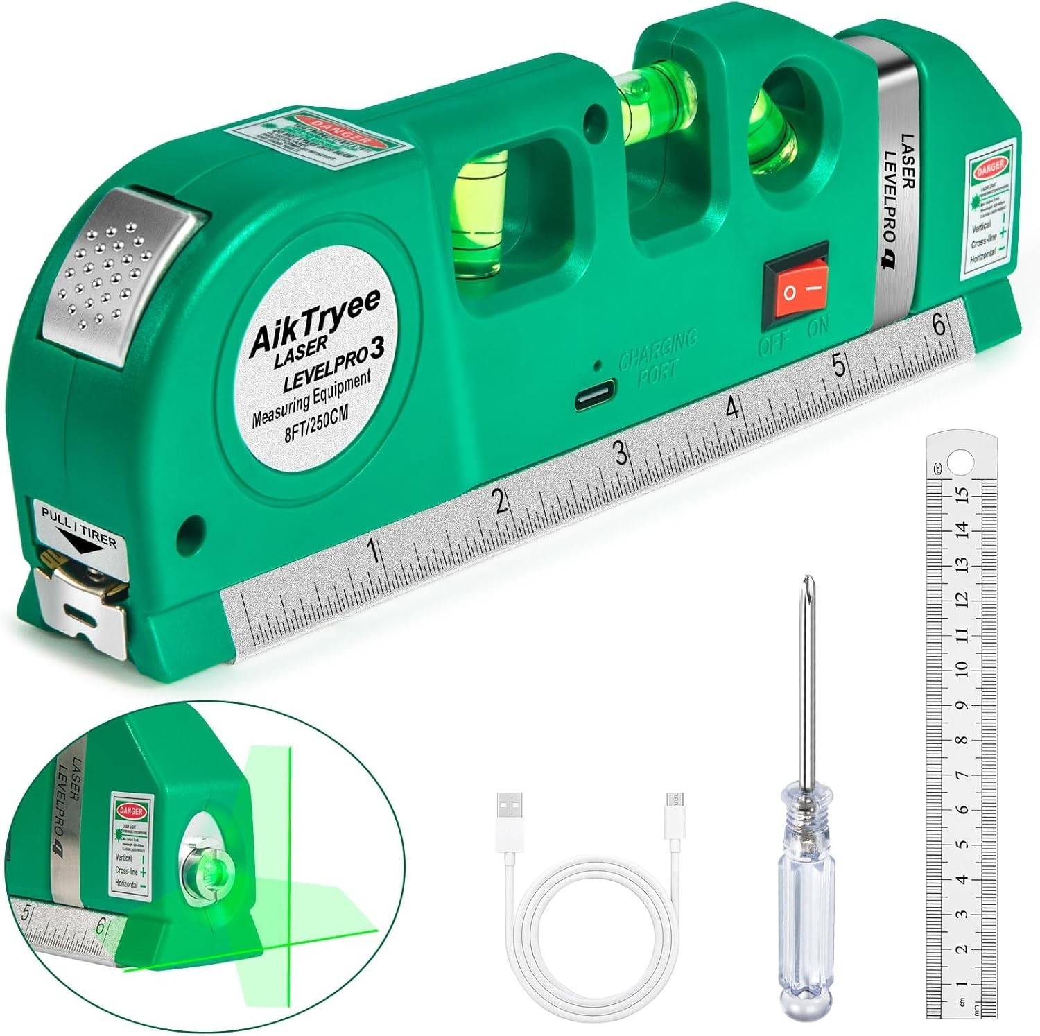 Versatile Laser Level with Cross Line Functionality - Ideal for Home Projects